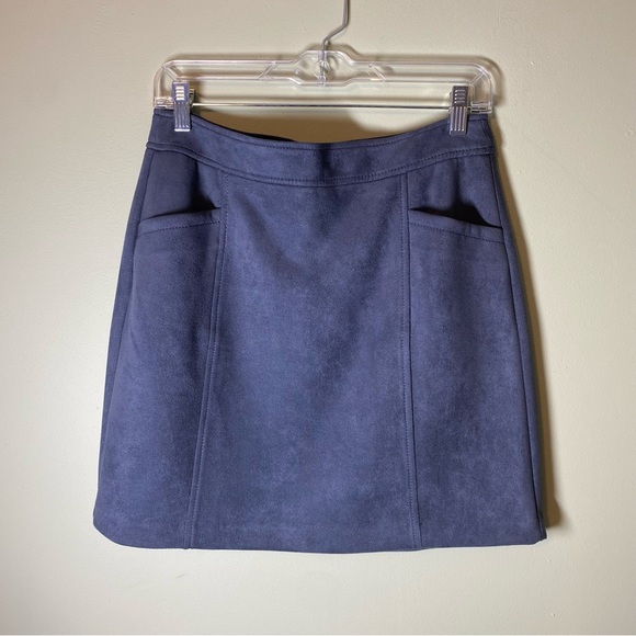 LOFT Faux Suede Skirt - Picture 2 of 5